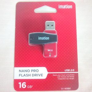 Imation 16GB USB Nano Pro Flash Drive - Red